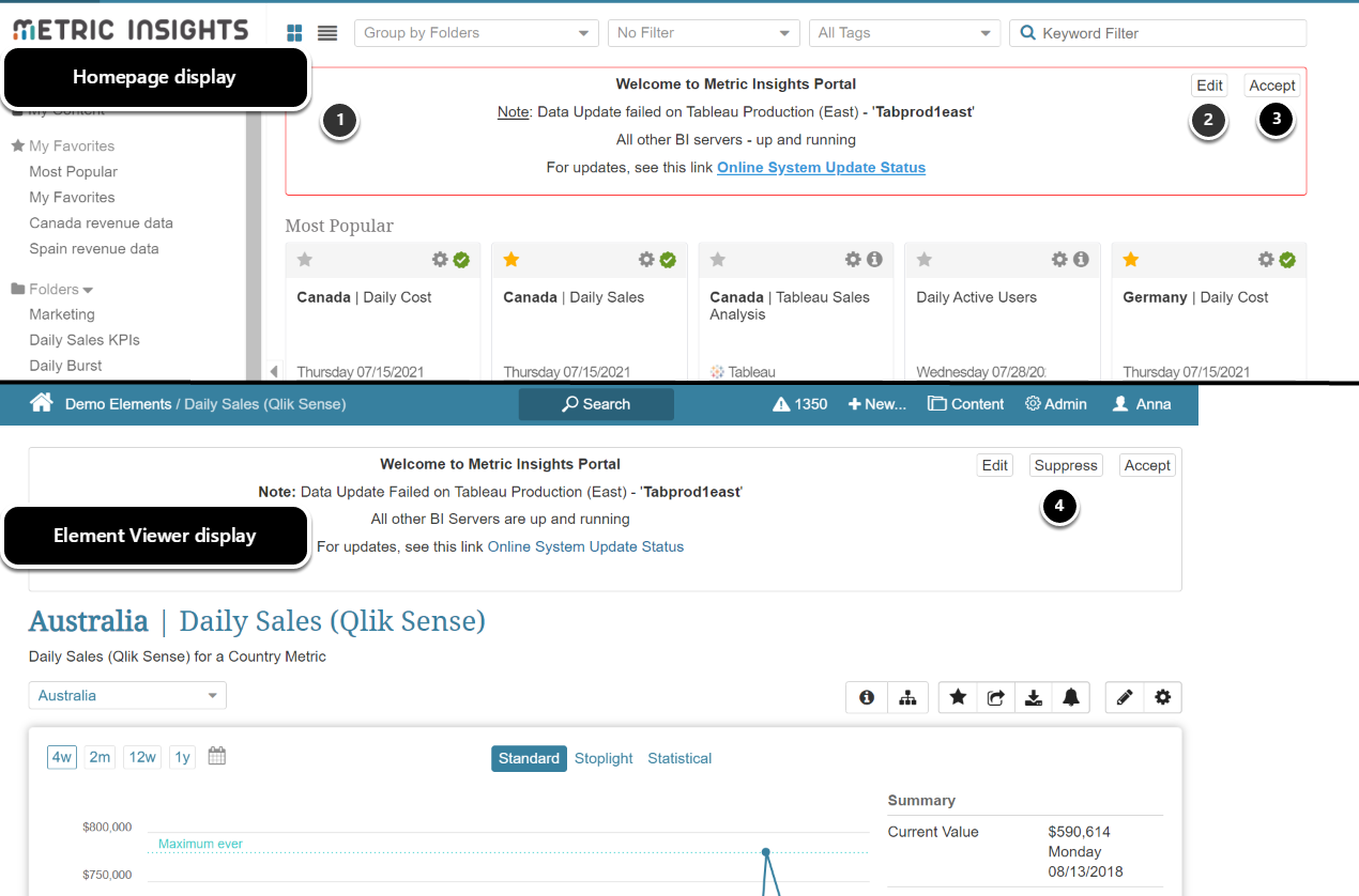 Review the result at the Homepage