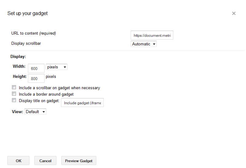 Step 4: Configure the Gadget