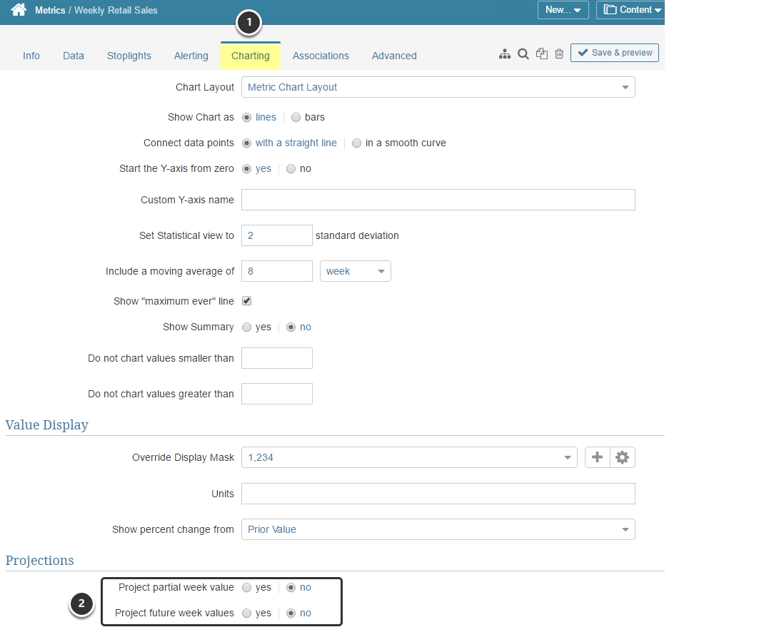 Open the Metric Editor