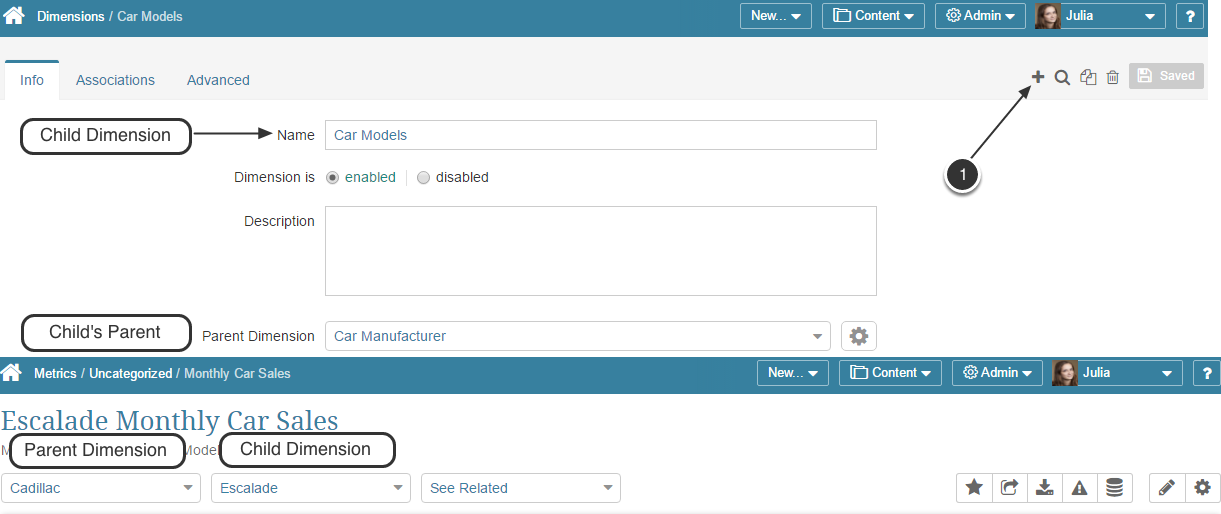 An example of a Parent/Child Dimension