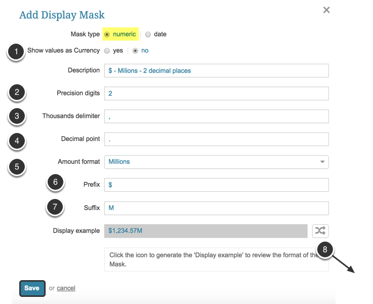 Create 'Numeric' Mask Type
