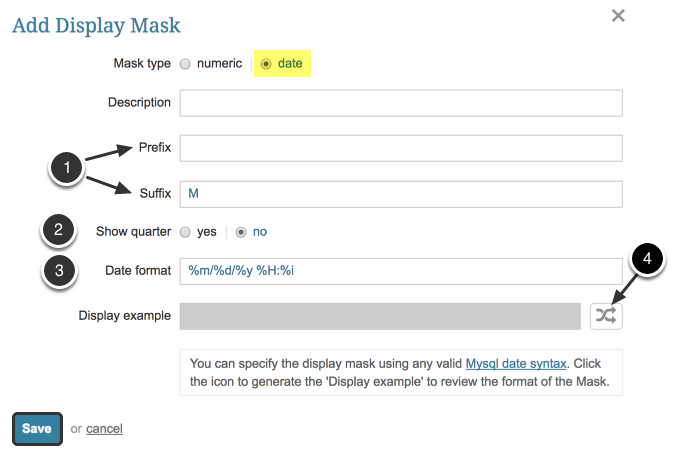 Create 'Date' Mask Type