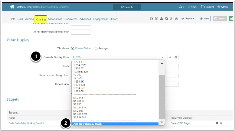 Metric Editor - Google Chrome