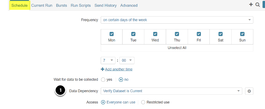 Notification Schedule Editor / Schedule based on certain day