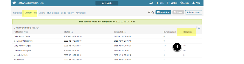 Notification Schedule - Google Chrome