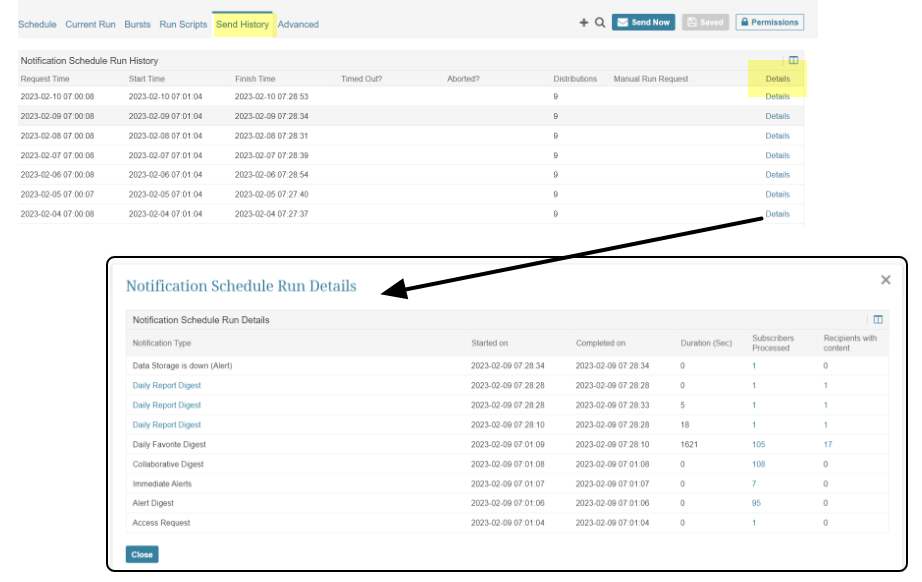 Notification Schedule - Google Chrome