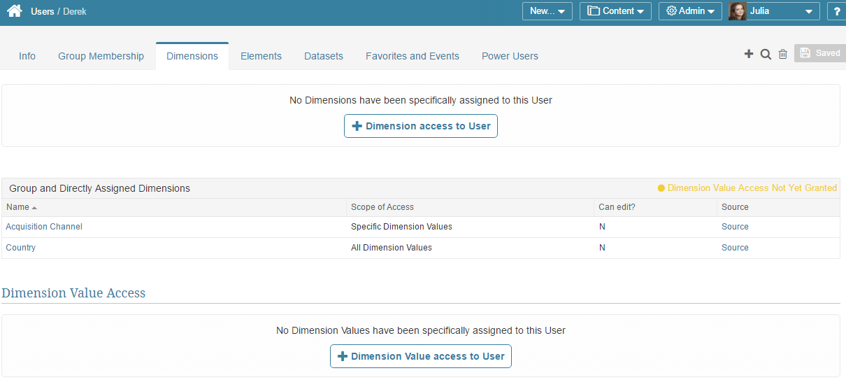 Dimensioned Elements
