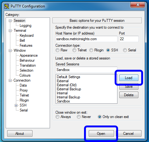 Connect to your Metric Insights server