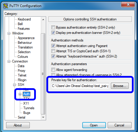 Create a new SSH connection