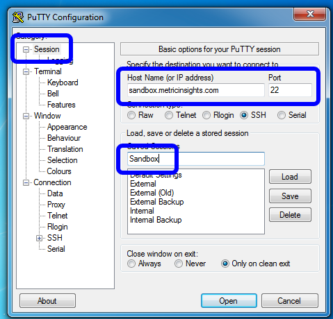 Enter the hostname for your Metric Insights server