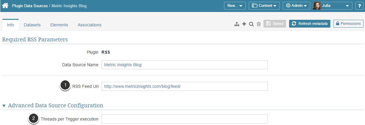 Provide the RSS Parameters