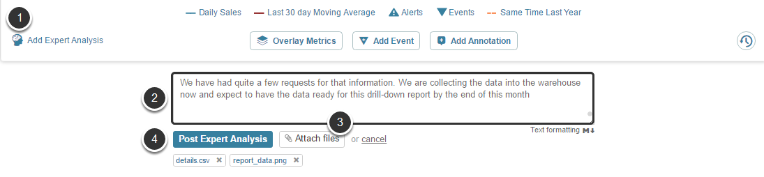 Adding Expert Analysis to a Chart