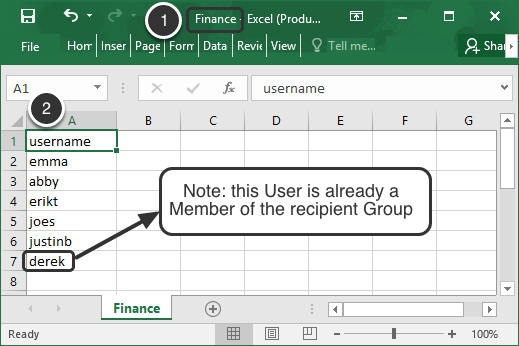 Open/Examinte the exported CSV file