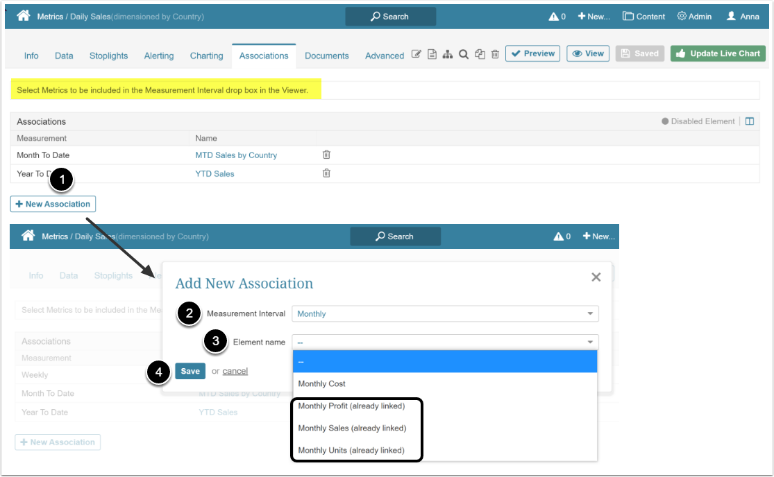 Metric Editor - Google Chrome