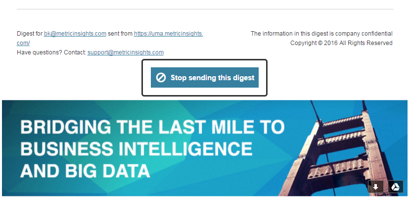 Optionally, you may see a link that allows you to Unsubscribe from this Digest