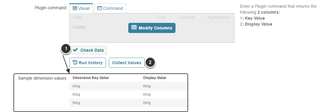 Check Data and Collect values