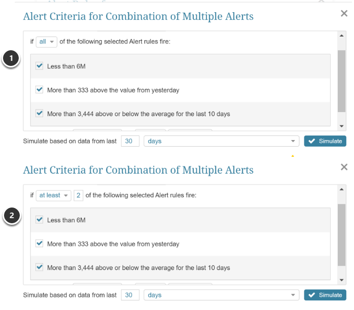 Combination of multiple Alerts (aka "Compound")
